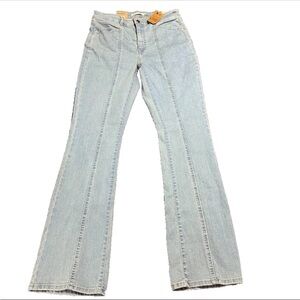 Levi’s Sz 30 725 Hi Rise Light Wash Women's Seam-Detail Bootcut Blue Jeans Boho